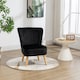 image 3 of Arezza Velvet Accent Chair - Black