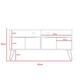 image 7 of Vegas Grey and Bleached Oak Wide 4-Door TV Unit - Modern Media Cabinet with Storage and Shelves | Brown | Brown | 1