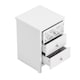 image 4 of Arianna 3 Drawer Bedside Table | White | White