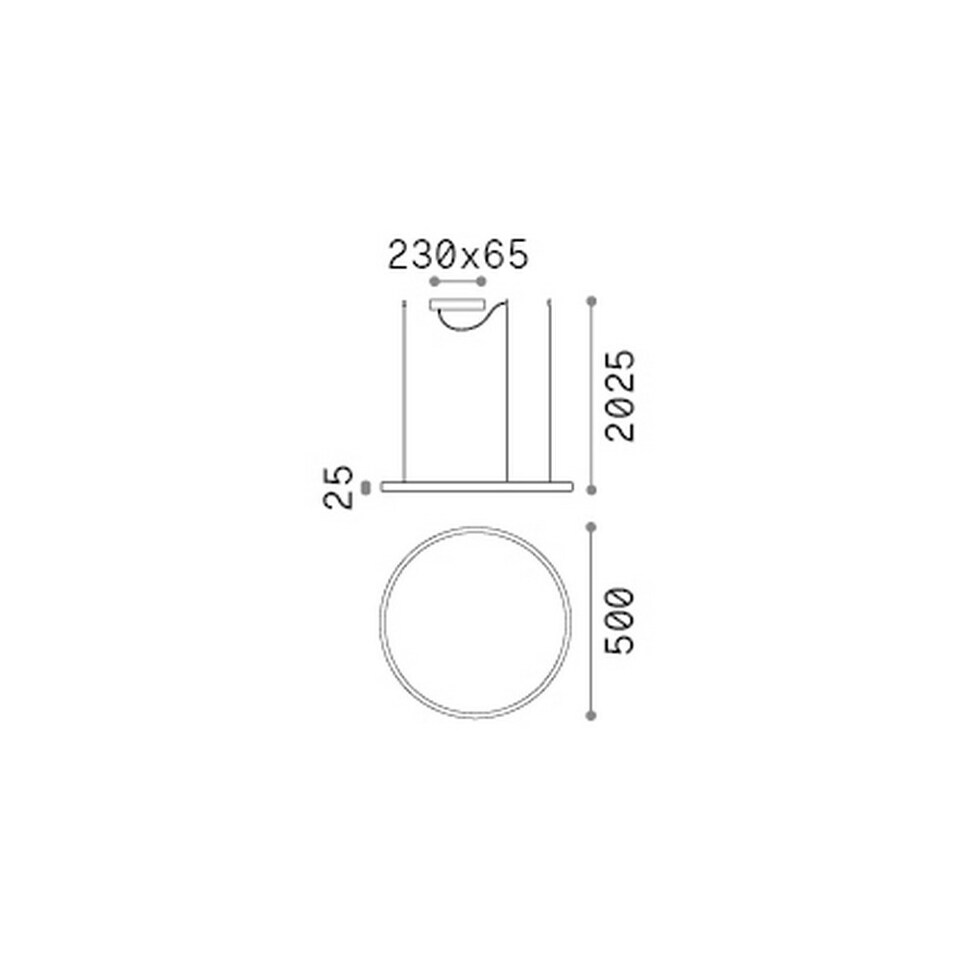 image 1 of Oracle Slim 50cm Non Dim 3000K Round Integrated LED Pendant Ceiling Light Brass 3250lm