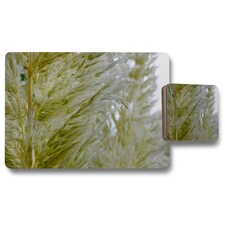 autumn pampas grass close up (Placemat & Coaster Set)