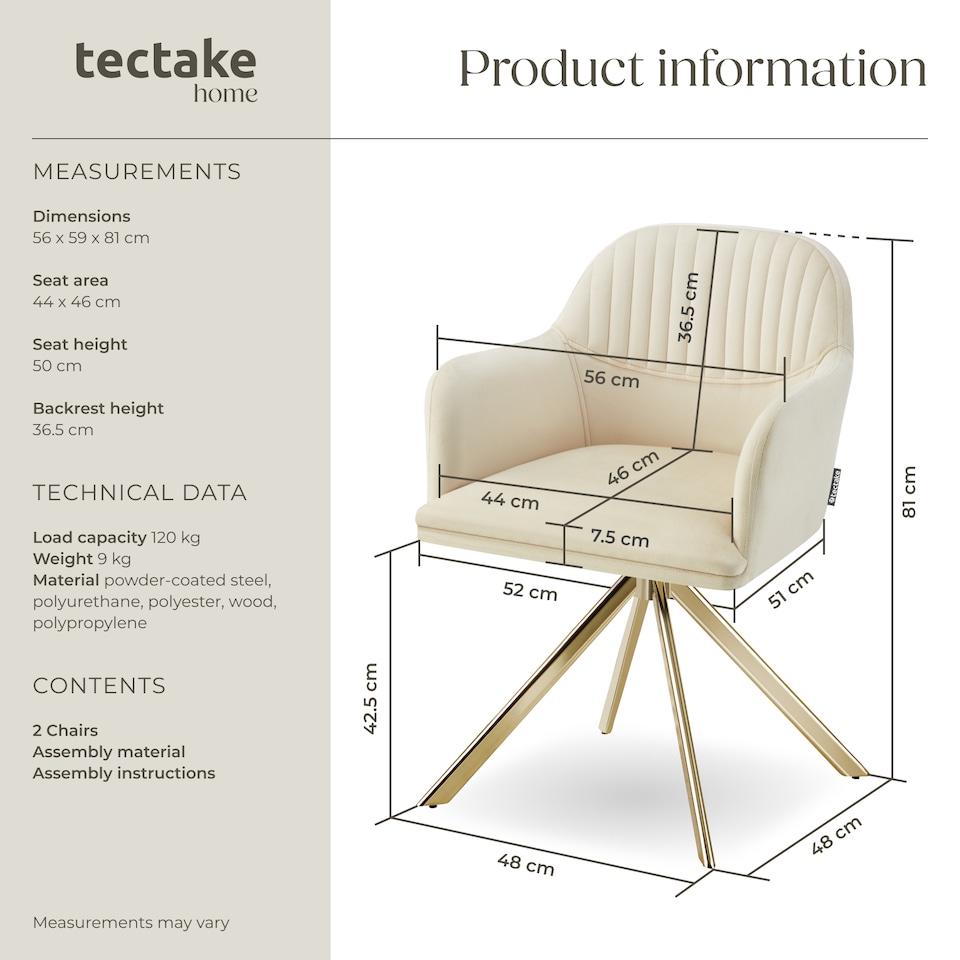 image 1 of Lounge Armchair Living Room Accent Chair 360 Swivel Slim Steel Legs Velvet Fabric | Cream | cream/gold | 2