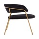 image 3 of Interiors by Premier Soft Black Velvet Dining Chair, Modern Dining Armchair, Black and Gold Luxury Dining Chair for Home, Lounge
