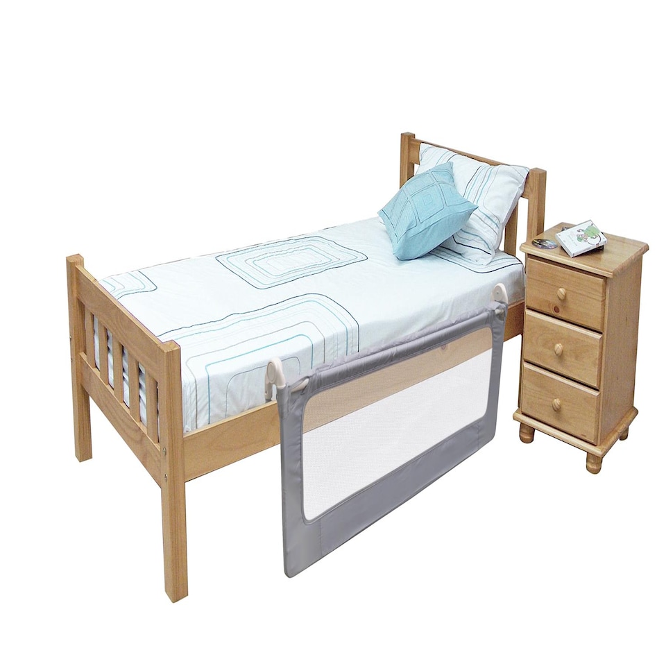 image 1 of Safetots Extra Tall Bed Rail, Grey 140cm Wide x 60cm Tall, Toddler Bed Guard For Safety