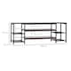 image 7 of HOMCOM TV Unit Cabinet for TVs up to 60Inches with Shelves Brown and Black