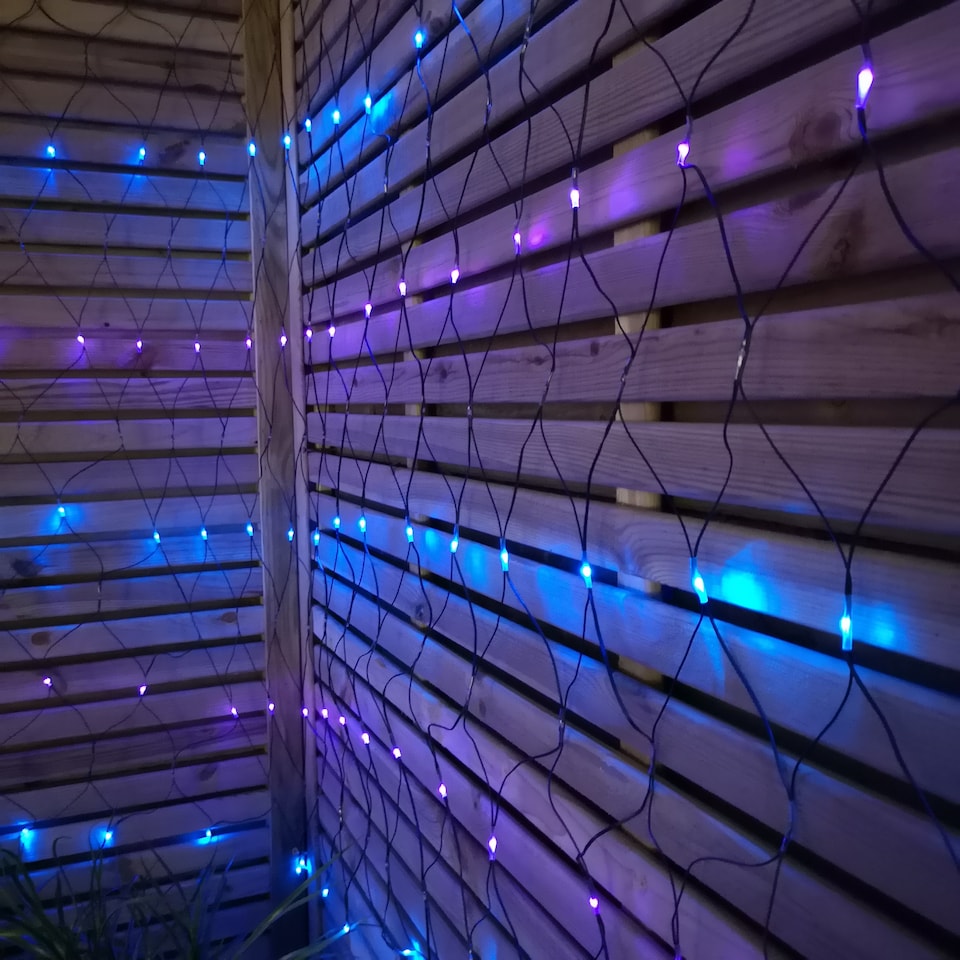 image 1 of 3.5m Multi Function Rainbow LED Net Lights Christmas Decorations with Timer