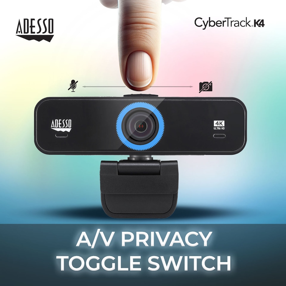 image 1 of Adesso 4K Ultra HD Webcam with built in Adjustable FOV