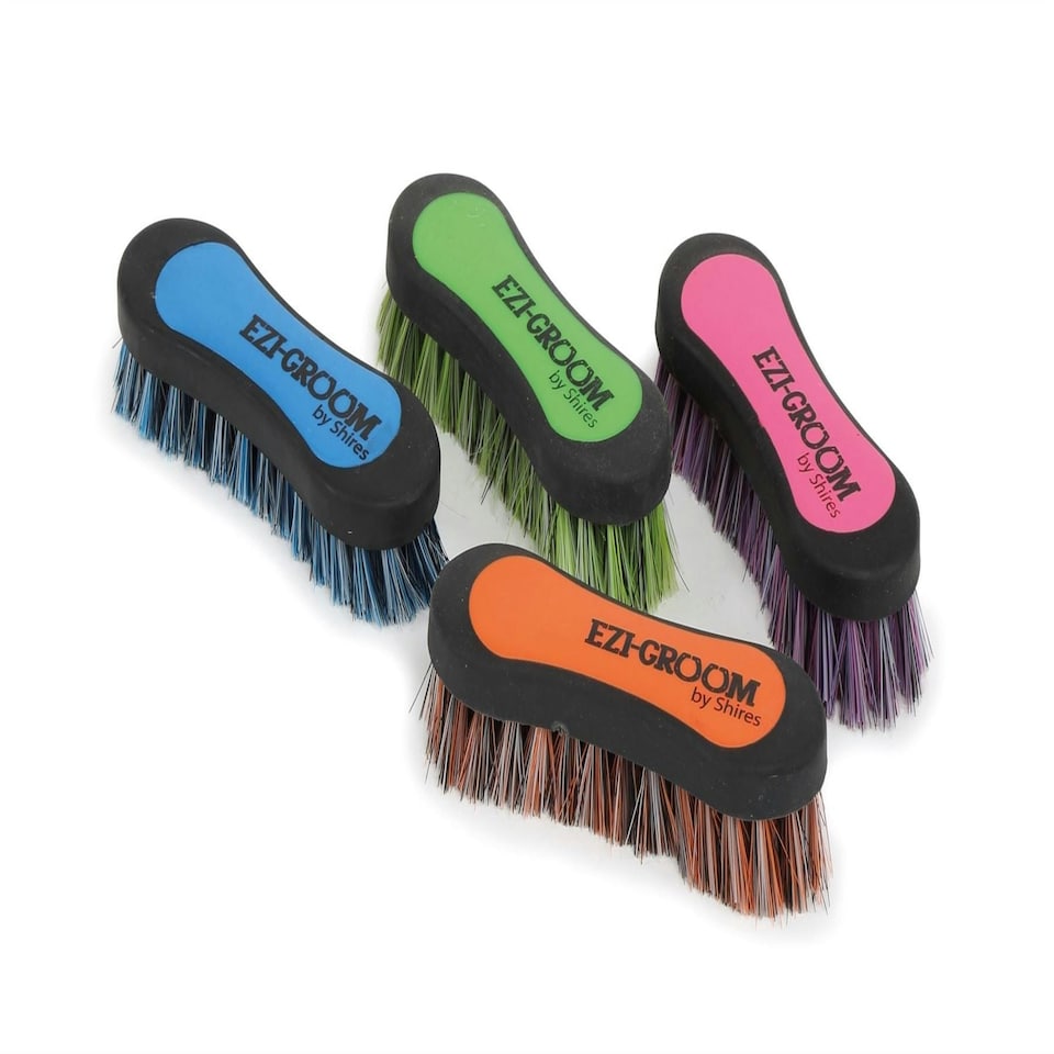image 1 of Shires Ezi-Groom Grip Face Brush Black | Size: Small
Colour: Black