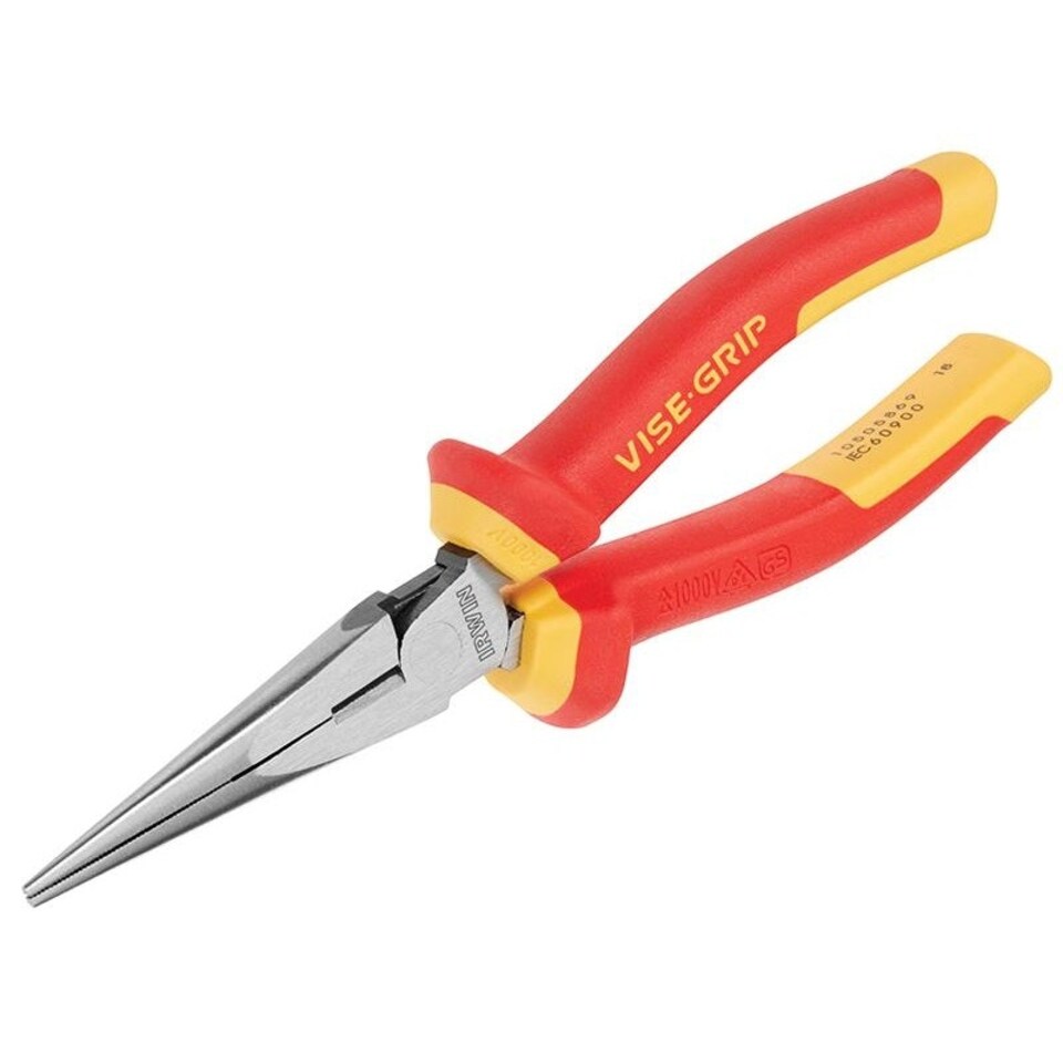 Irwin Vise-grip Long Nose Pliers High Leverage Vde 200mm - Multi Colour - 200mm (High Leverage)