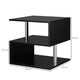 image 3 of HOMCOM Coffee End Table Side TV Sofa Stand Living Room Office Furniture White Black