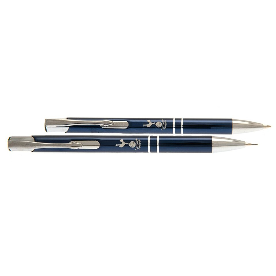 Tottenham Hotspur FC Crest Pen & Pencil Set - Navy/Silver - One Size