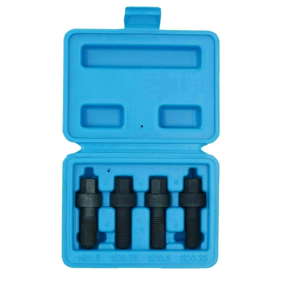 image 1 of 4pc Wheel Hub Internal Thread Repair Restorer Chasers Clean Set M12 - M14