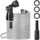 image 2 of 100FT Garden Hose Pipe Stainless Steel Lightweight Durable Strong Kink Free Leakproof Rust-Proof Spray Water Gun HosePipe Reel 30M