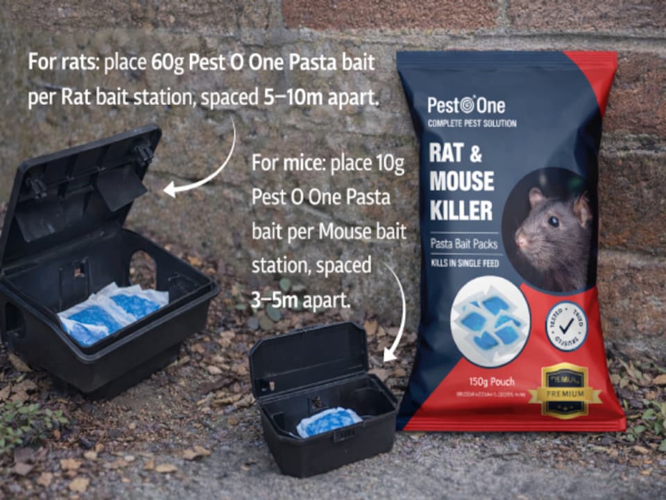 image 1 of Rat & Mouse Pasta Bait 15 x 10g Sachets – Brodifacoum Rodenticide Ready to Use Soft Bait