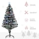 image 6 of HOMCOM 4ft Artificial Prelit Christmas Tree, Snow Xmas Tree w/ Fiber Optic