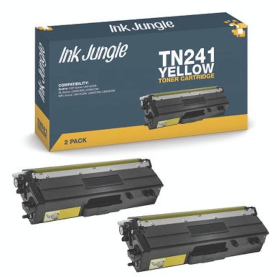 image 1 of 2x Compatible Brother TN421 Yellow Toner Cartridges