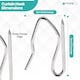image 2 of Silver Drapery Pin Hooks, Metal Curtain Hooks - 50pcs