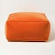 image 1 of Homescapes Burnt Orange Velvet Pouffe Bean Cube