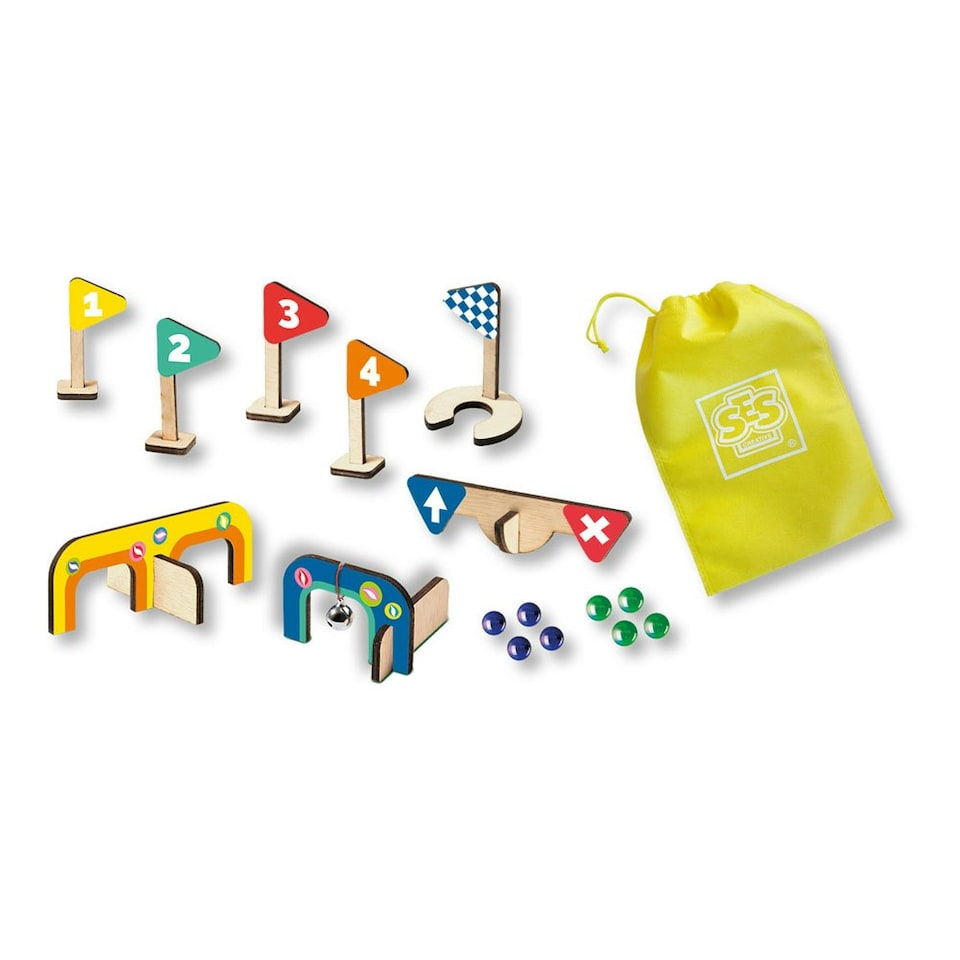 image 1 of SES CREATIVE Wooden Minigolf Course Marble Set