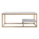 image 4 of Teamson Home Marmo Modern Wooden Marble Effect Coffee Table Living Room