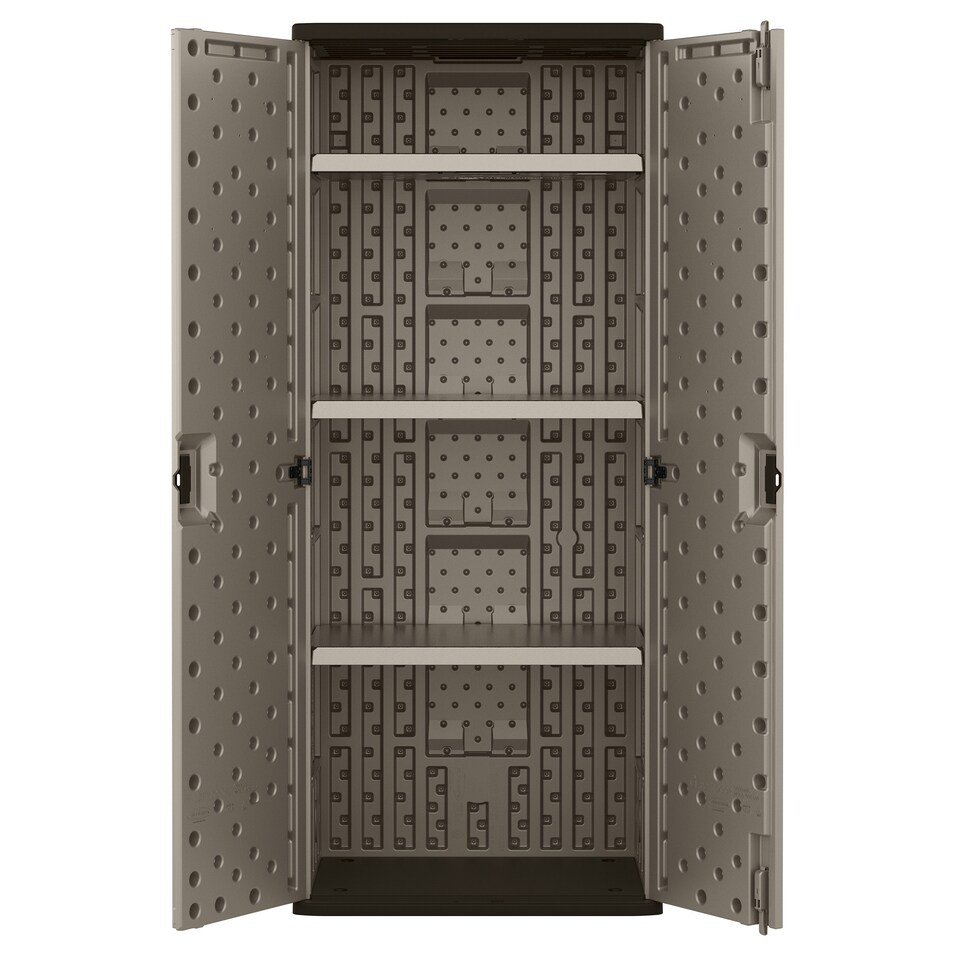 image 1 of Suncast Haven Tall Storage Cabinet Grey
