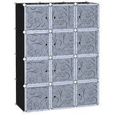 HOMCOM DIY Wardrobe Portable Interlocking Plastic Modular Closet
