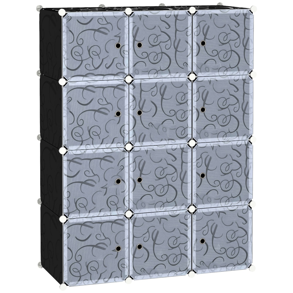 image 1 of HOMCOM DIY Wardrobe Portable Interlocking Plastic Modular Closet
