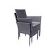 image 3 of Malaga 6 Seater Stacking Dining Set with Cushion - Synthetic Rattan - L140 x W140 x H74 cm - Slate Grey