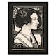 image 1 of Richard Roland Holst Framed Wall Art Woman Stained Glass Sketch Portrait