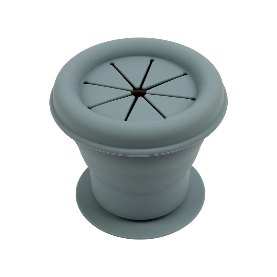 image 1 of Tiny Dining Baby Silicone Suction Snack Pot - 330ml - Tradewinds Grey