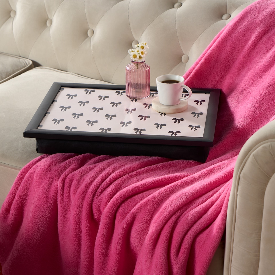 image 1 of OHS Bows Cushioned Serving Lap Tray Soft Padded Portable Lightweight