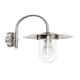 image 1 of ValueLights Lancaster Swan Neck Silver Outdoor Wall Lantern