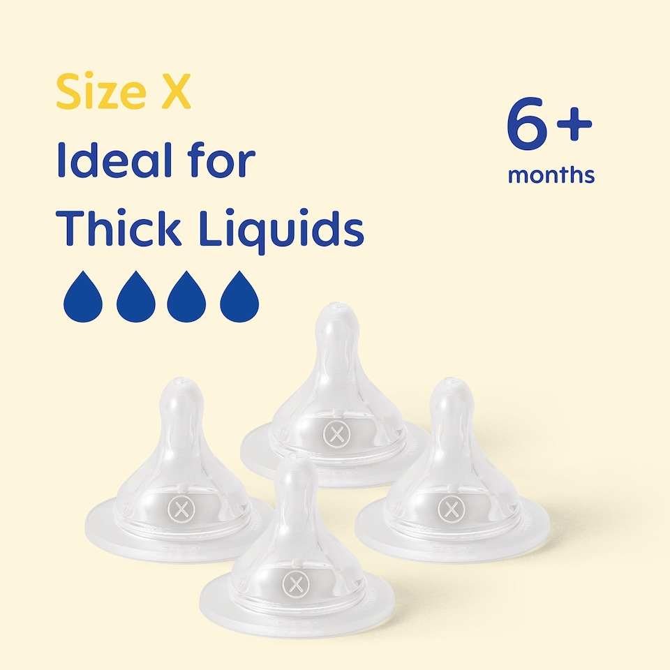 image 1 of MAM Size X Bottle Teats with SkinSoft Silicone Suitable for 6 Plus Months Pack of 4 | Multi
