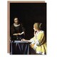 image 1 of Johannes Vermeer Art Card Mistress and Maid Portrait