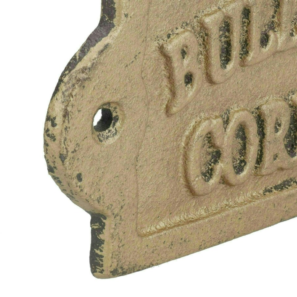 image 1 of Bullsh*t Corner Cast Iron Sign Plaque Door Wall House Home Gate Garden Humor