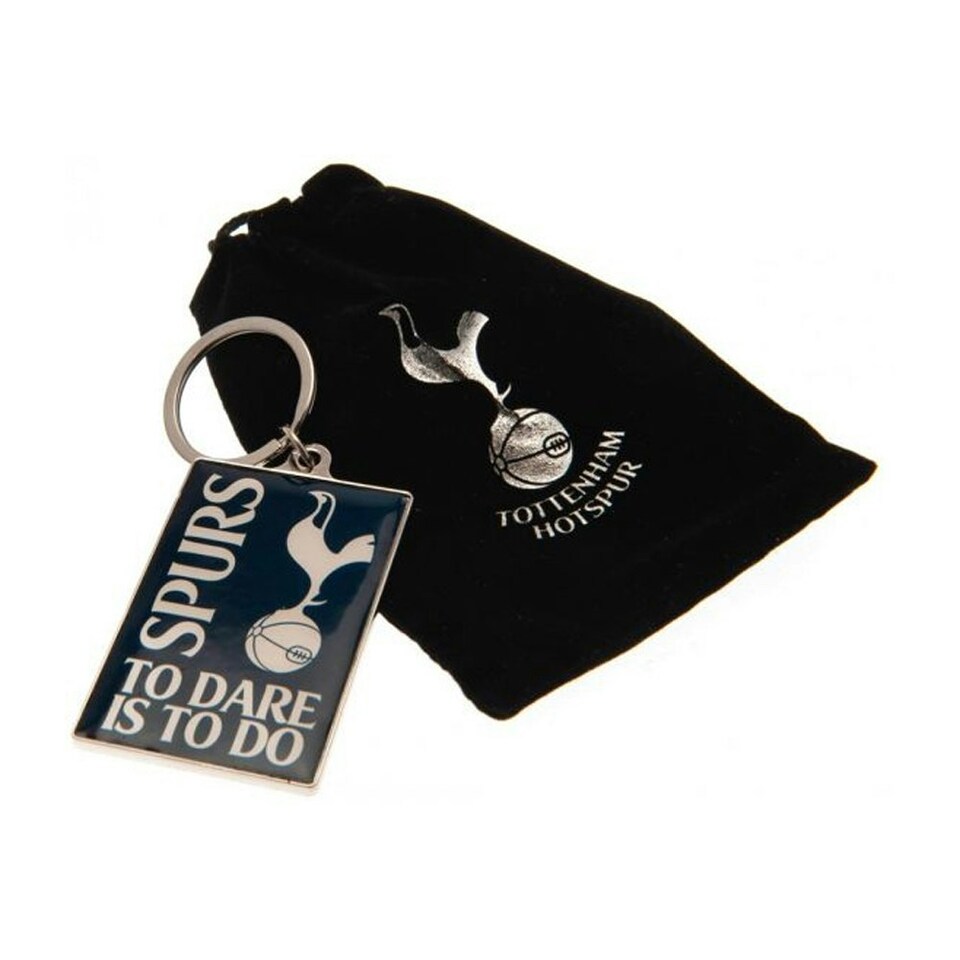 image 1 of Tottenham Hotspur FC To Dare Is To Do Keyring - Navy Blue/White - One Size
