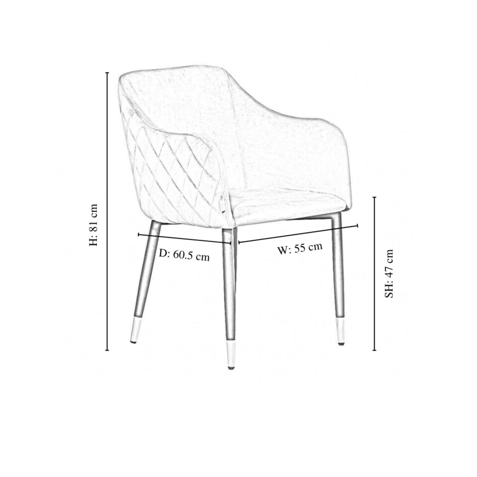 image 1 of Set of 4 Verona Velvet Dining Chairs with Quilted Back & Black Legs - Modern Accent Chair with Silver Foot Tips | Blue