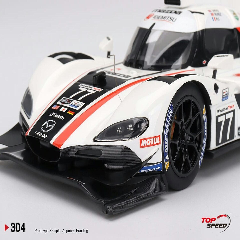image 1 of Mazda RT-24P DPI #77 Mazda Team Joest IMSA Daytona 24Hr 2nd Place 1:18 Scale TSM TS0304