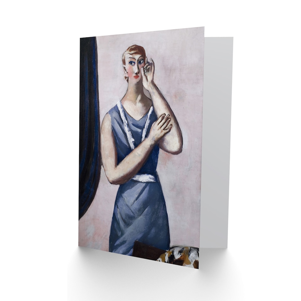 image 1 of Max Beckmann Art Card Valentine Tessier Portrait Painting