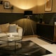 image 1 of ValueLights Aero Polished Gold Floor Lamp with Large Black Drum Shade