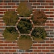 image 4 of Primrose Set of 4 Acrylic Wall Mounted Hexagonal Silver Garden Illusion Mirrors 40cm