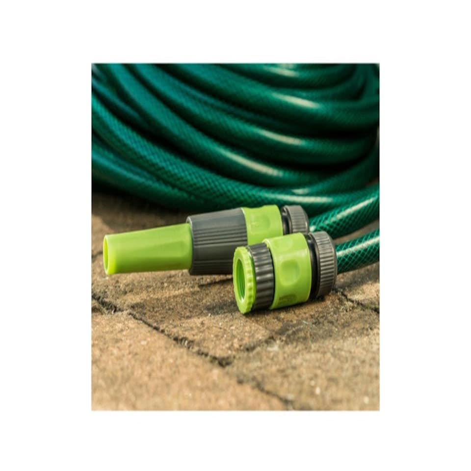 image 1 of 30M Flexible Garden Hose Set with Connectors - Leak-Proof Lightweight and Kink-Free 30M Watering Hose Kit for Home Lawn and Plant Care Green