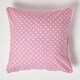 image 1 of Homescapes Cotton Pink Polka Dots Cushion Cover - 60 x 60 cm | Pink | Pink | 60 x 60 cm