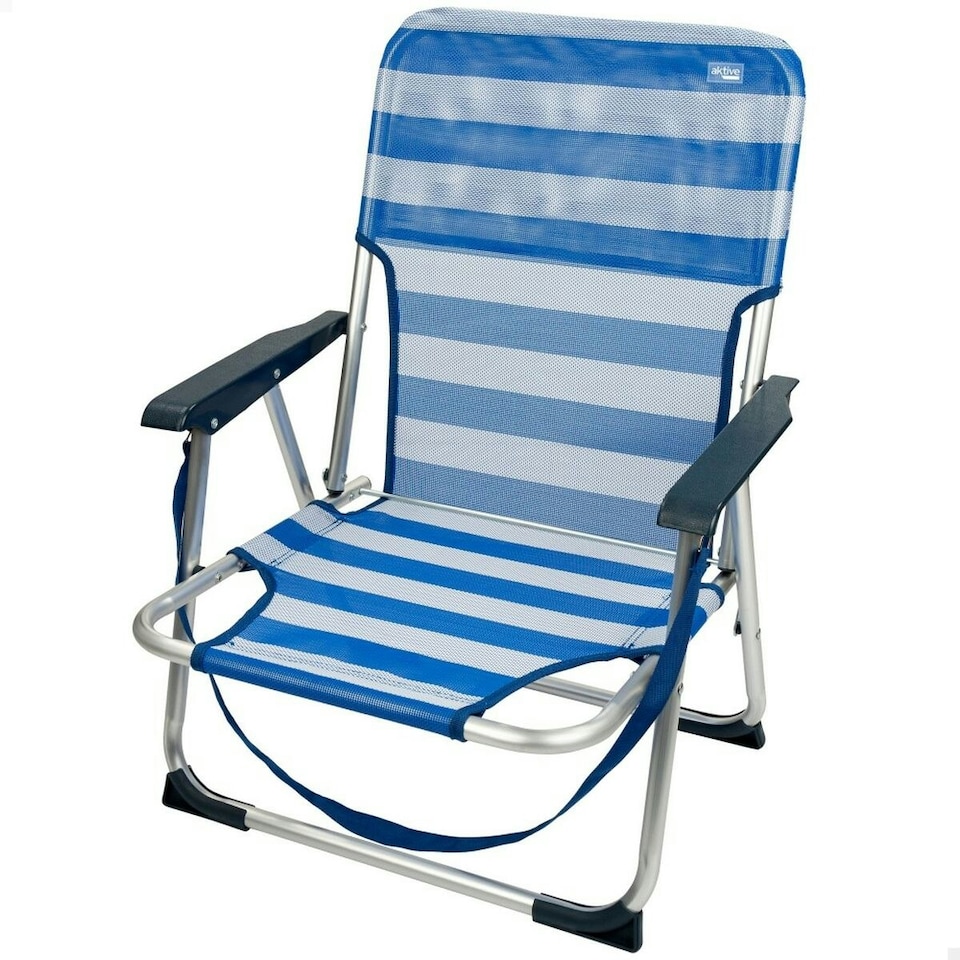 image 1 of Beach Chair Aktive Foldable Blue 44 x 72 x 35 cm (4 Units) N/A