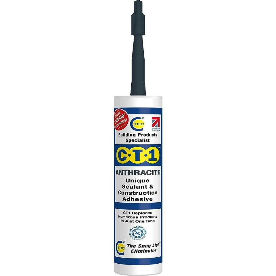 image 1 of CT1 - Anthracite - Building Sealant & Adhesive Snag Tube for Virtually Any Material Pack of 6