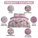 image 4 of VELVETIO Shannon Complete Duvet Cover Set with Fitted Sheet Soft Polycotton Bedding Sets Pink | Double