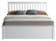 image 5 of 5ft King Size Ottoman gas lift up storage white painted finish wood wooden bed frame.Raise up underbed storeage solid woodern bedstead