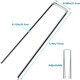 image 7 of Garden Pegs 100 x 6''/150mm U-shaped multi-purpose galvanised steel Garden Securing Pegs Silver