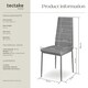 image 6 of Dining Chairs - high backrest, padded, synthetic leather  - Set of 4 Grey