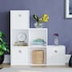 image 4 of Vida Designs Durham 6 Cube Storage Unit, White & Set of 3 White Cube Storage Baskets